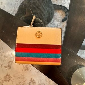 Tory Burch Colorful Striped Wallet